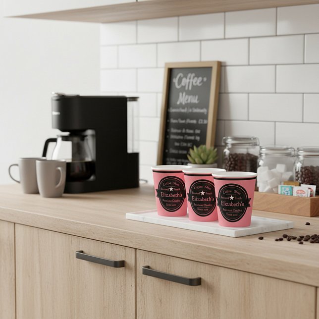 Personalised coffee shop logo Paper cup (Creator Uploaded)