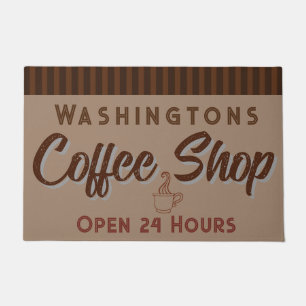 Personalised Coffee Shop Sign Doormat