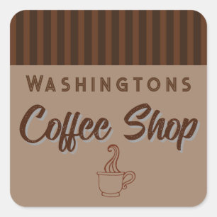 Personalised Coffee Shop Stickers