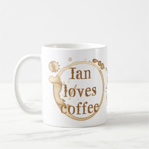 Personalised Coffee Stains Grunge Text Fun Mug