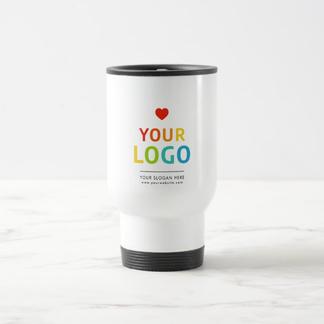 Personalised coffee tumbler | Your Business Logo Travel Mug (Center)
