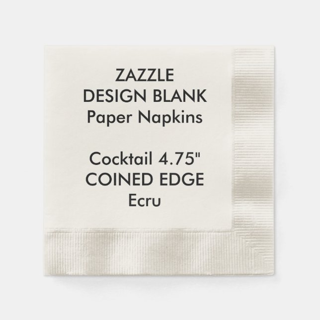 Personalised Coined Edge Cocktail Paper Napkins (Front)