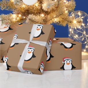 Personalised Collage Penguin – Funny Christmas Wrapping Paper