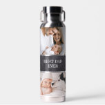 Personalised Collage Photo Best Dad Ever Water Bottle<br><div class="desc">Celebrate the best dad in a unique way with this Personalised Collage Photo "Best Dad Ever" Water Bottle. This water bottle lets you showcase a collage of favourite photos, making it a one-of-a-kind gift perfect for Father's Day, birthdays, or just because. Featuring the "Best Dad Ever" message on chalkboard, this...</div>
