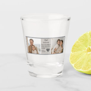 Personalised Collage Photo Shot Glass for Dad