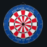 Personalised College Class of 20XX | Blue/Red Dartboard<br><div class="desc">Customise this with your own text and colours! Example shown has the top text "Dartboard College" and bottom text "Class of 20XX" with a blue, red, grey, black, and white colour palette. This makes a great gift for college students or a graduation gift for a new grad! If you need...</div>
