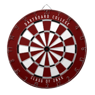 Personalised College Class of 20XX Dark Red Dartboard