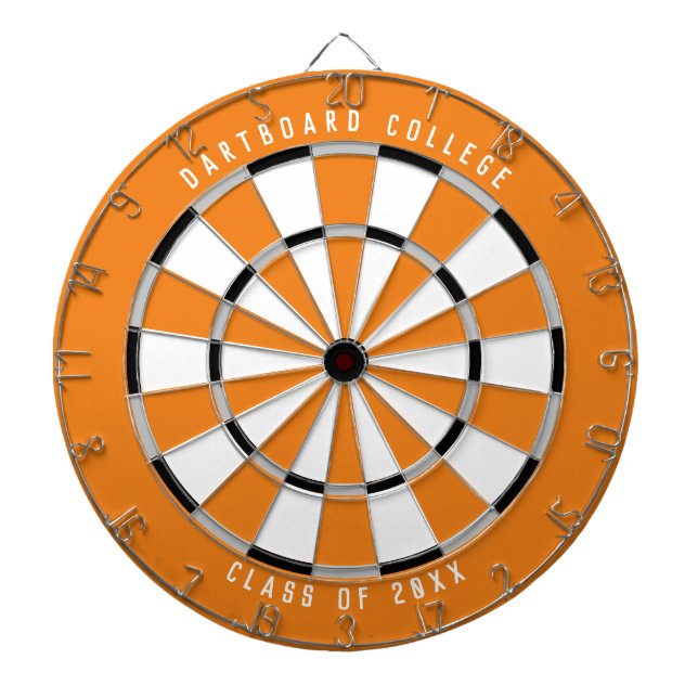 Personalised College Class of 20XX | Orange Dartboard (Front)
