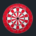 Personalised College Class of 20XX Template | Red Dartboard<br><div class="desc">Customise this with your own text and colours! Example shown has the top text "Dartboard College" and bottom text "Class of 20XX" with a red, grey, black, and white colour palette. This makes a great gift for college students or a graduation gift for a new grad! If you need help...</div>