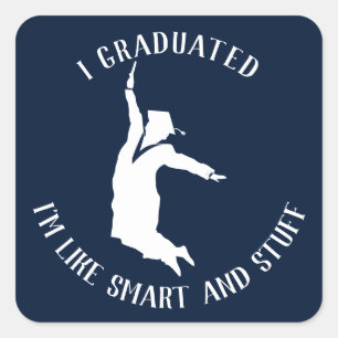 Personalised College Graduate Gag Graduation 2025 Square Sticker