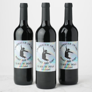 Personalised College Graduate Gag Graduation Wine Label