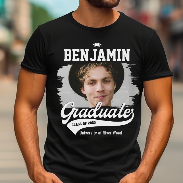 Personalised College Graduate Photo Graduation T-Shirt (Creator Uploaded)