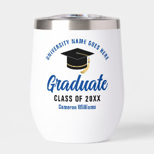 Personalised College Graduation Blue Graduate Name