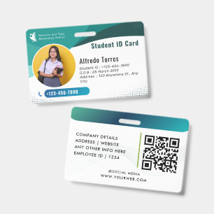 Personalised College University Student Photo ID Badge