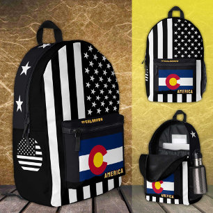 Personalised Colorado Flag bag, American Flag Printed Backpack