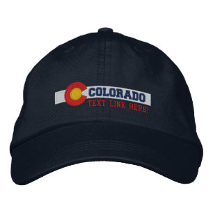 Personalised Colorado State Flag Design Embroidered Hat