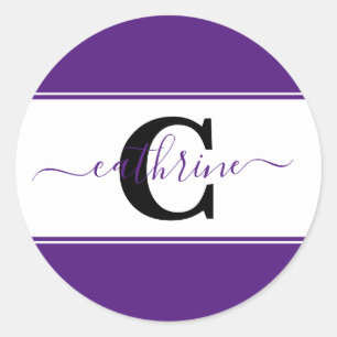 Personalised colorblock classic round sticker