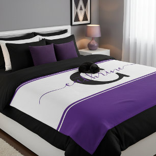 Personalised colorblock  fleece blanket