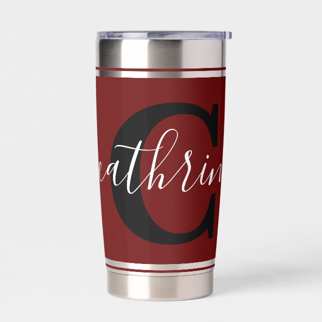 Personalised colorblock  insulated tumbler (Left)