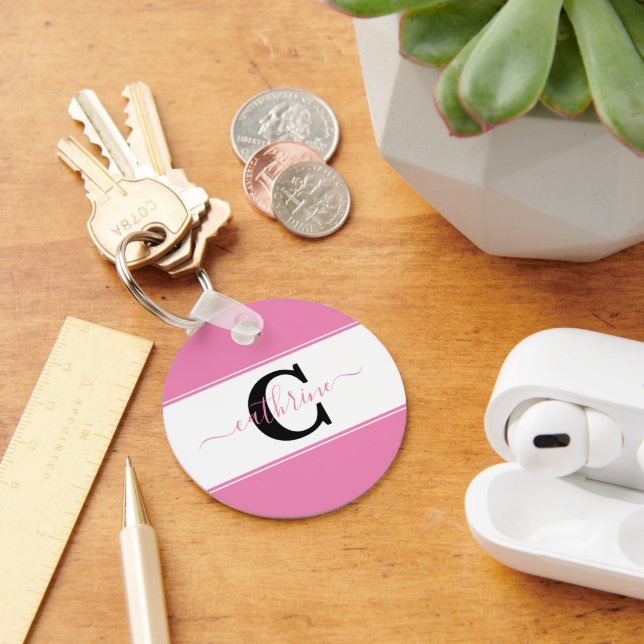 Personalised colorblock  key ring (Desk)