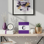 Personalised colorblock plaque<br><div class="desc">Personalise this cute colorblock design with your favourites or school colours,  edit letter ,  edit name (between the blocks or you loose the extra flourish).</div>