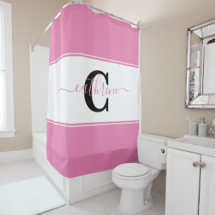 Personalised colorblock  shower curtain