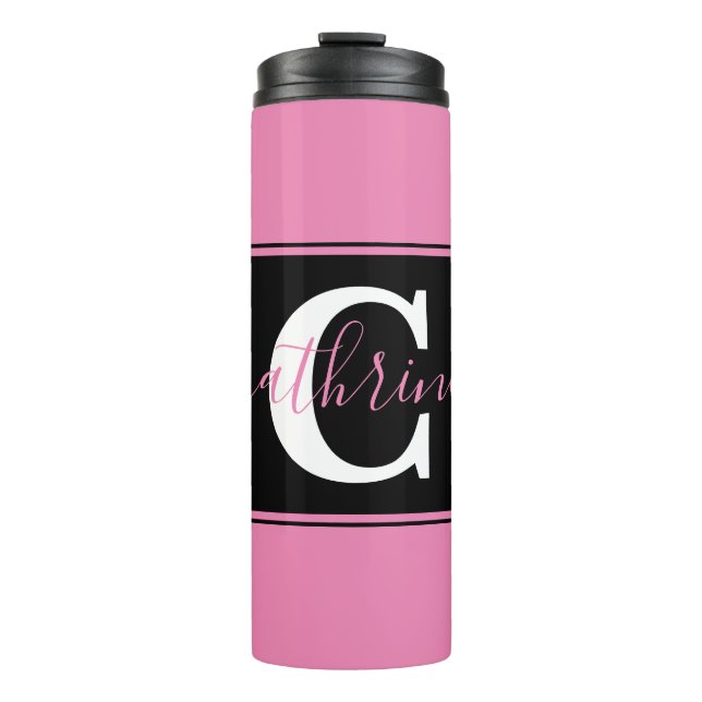 Personalised colorblock  thermal tumbler (Front)