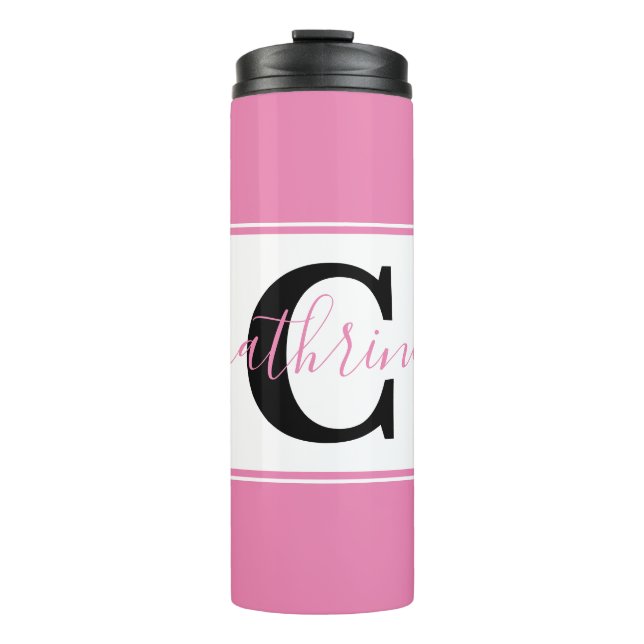 Personalised colorblock  thermal tumbler (Front)