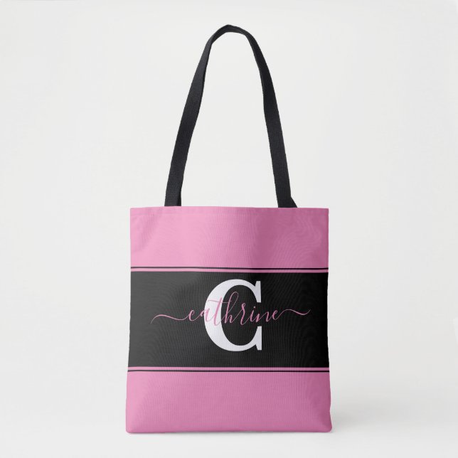Personalised colorblock  tote bag (Front)