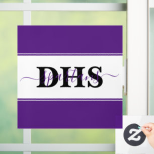 Personalised colorblock window cling