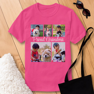 Personalised Colour 5 Photo Picture Collage Montag T-Shirt