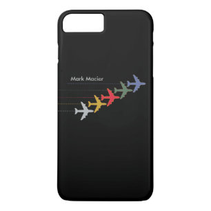 personalised colour aeroplanes iPhone 8 plus/7 plus case
