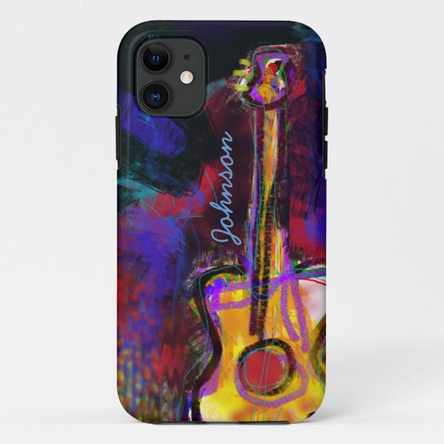 personalised colour guitar painting Case-Mate iPhone case (Back)
