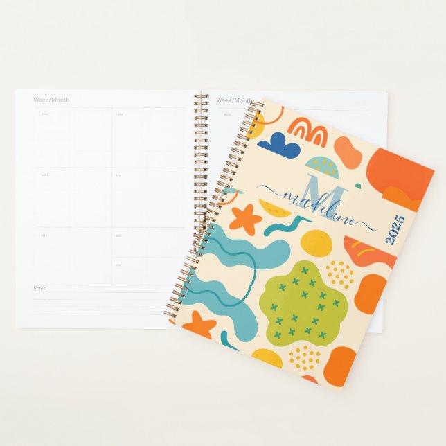Personalised Colour Splash Abstract Planner (Display)