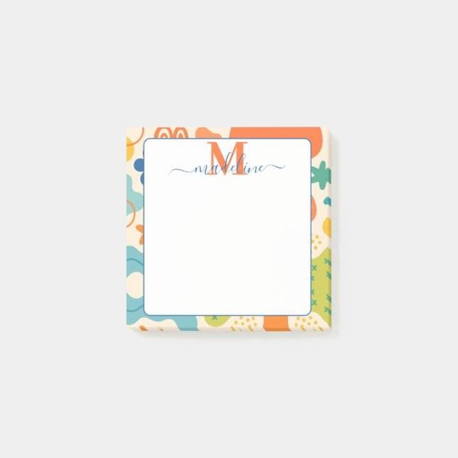 Personalised Colour Splash Abstract Post-it® Notes (Front)