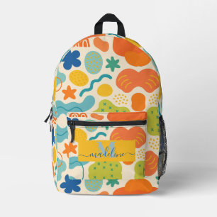 Personalised Colour Splash Abstract Printed Backpack