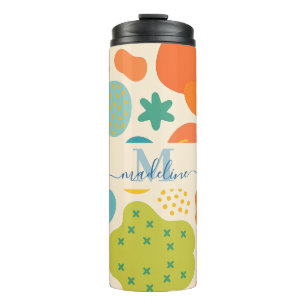 Personalised Colour Splash Abstract Thermal Tumble Tumbler
