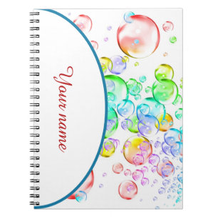 Personalised Coloured Bubbles Notebook