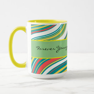 Personalised Colourful abstract pattern birthday  Mug