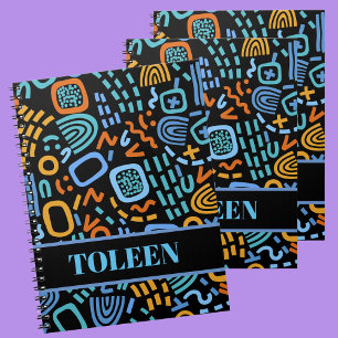 Personalised Colourful Abstract Pattern            Notebook