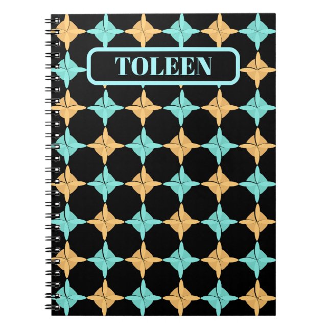 Personalised Colourful Abstract Pattern            Notebook (Front)
