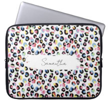 Personalised Colourful Animal Print Laptop Case