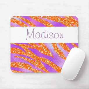 Personalised Colourful Animal Print Mouse Mat