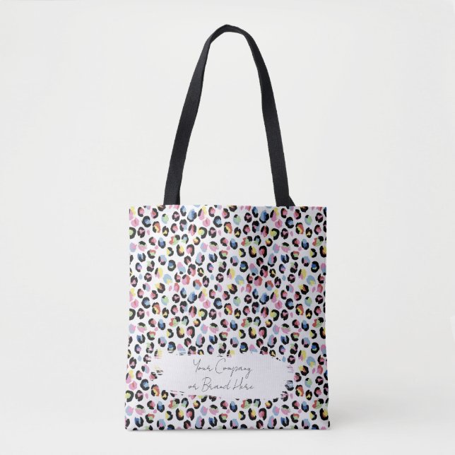 Personalised Colourful Animal Print Tote Bag (Front)