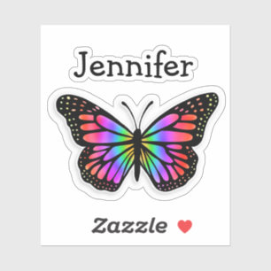 Personalised Colourful Butterfly and Name