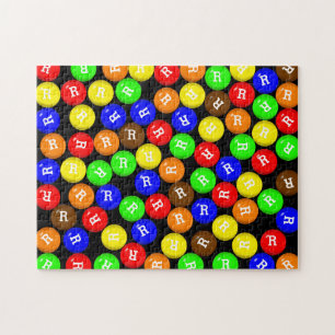 Personalised Colourful Candy Coated Chocolates Jigsaw Puzzle