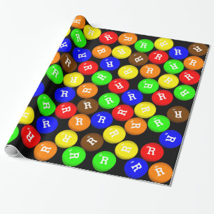 Personalised Colourful Candy Coated Chocolates Wrapping Paper