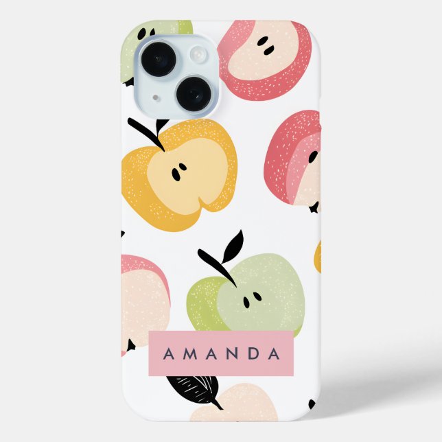 Personalised Colourful Cute Apple Pattern  Case-Mate iPhone Case (Back)