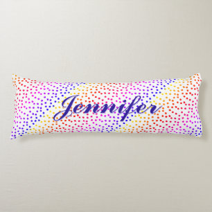 Personalised Colourful Dotted Patterned Body Pillo Cushion
