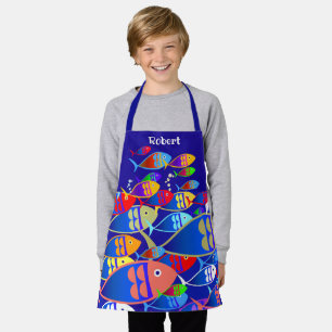 Personalised Colourful Fish Apron